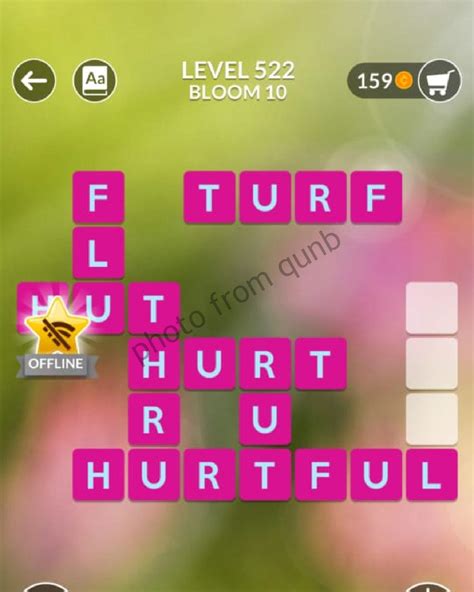 Wordscapes Level 522, Bloom 10.